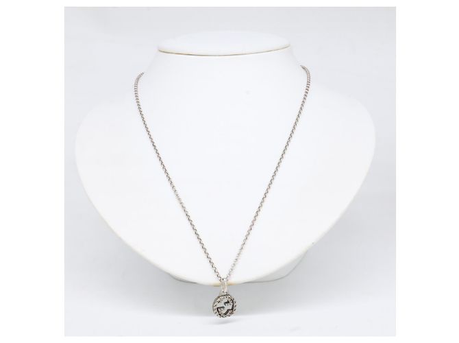 Collana Gucci SV925 Arabesque Interlocking G Argento - vista 9