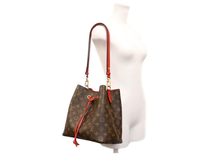 Néonoé Borsa a Spalla Louis Vuitton Monogram Coquelicot Red NeoNoe MM Rosso - vista 12