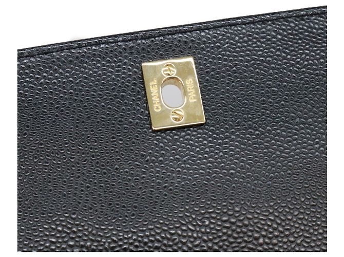 Borsa Chanel in pelle di vitello granulata Nero - vista 10