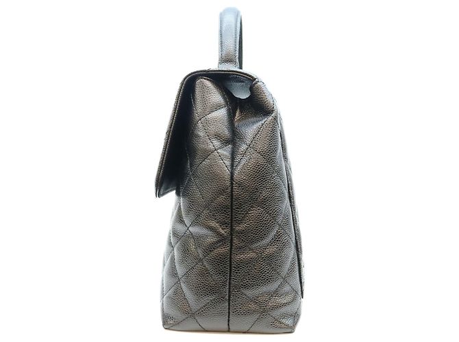 Borsa Chanel in pelle di vitello granulata Nero - vista 2
