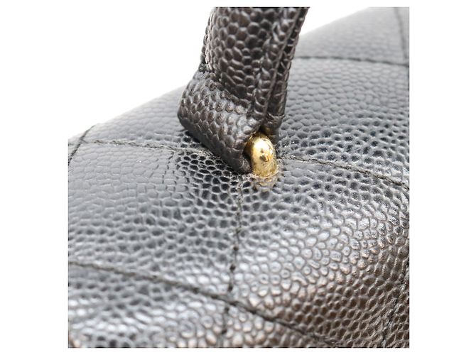 Borsa Chanel in pelle di vitello granulata Nero - vista 7