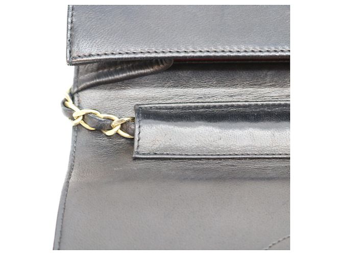Borsa a Spalla Chanel Lambskin Full Flap Turnlock Matelassé 23 Nero - vista 11