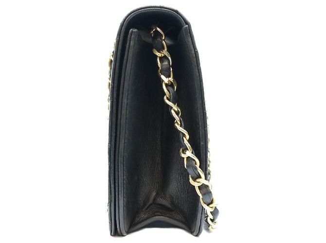 Borsa a Spalla Chanel Lambskin Full Flap Turnlock Matelassé 23 Nero - vista 2