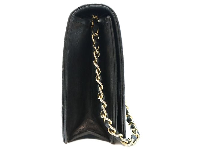 Borsa a Spalla Chanel Lambskin Full Flap Turnlock Matelassé 23 Nero - vista 4