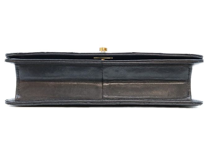Borsa a Spalla Chanel Lambskin Full Flap Turnlock Matelassé 23 Nero - vista 5