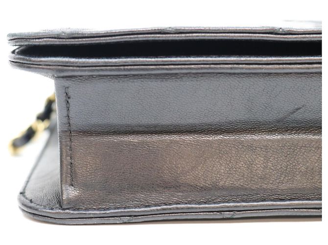 Borsa a Spalla Chanel Lambskin Full Flap Turnlock Matelassé 23 Nero - vista 8
