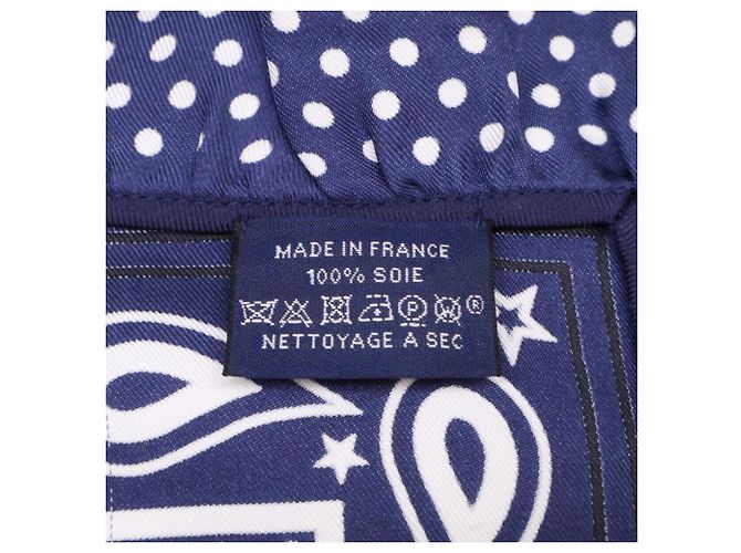 Hermès Bandana Hermes Brides Gala Dot Bleu Marine - vue 5