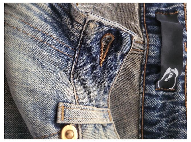 Roberto Cavalli Vaqueros lavados y rotos Just Cavalli Azul - vista 6