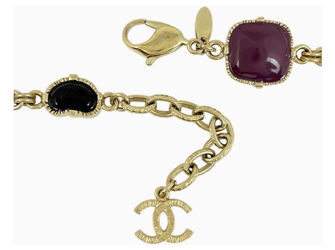 Collana Chanel Coco Mark Color Stone Multicolore D'oro - vista 3