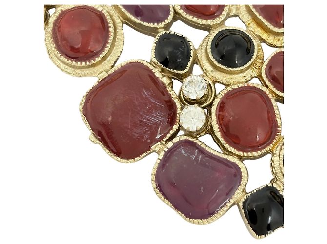 Collana Chanel Coco Mark Color Stone Multicolore D'oro - vista 4