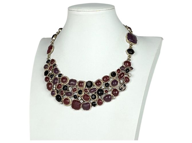 Collana Chanel Coco Mark Color Stone Multicolore D'oro - vista 7