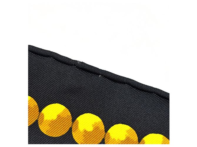 Hermès Sciarpa Carré 90 Hermes Cuillers D'Afrique Nero D'oro - vista 3