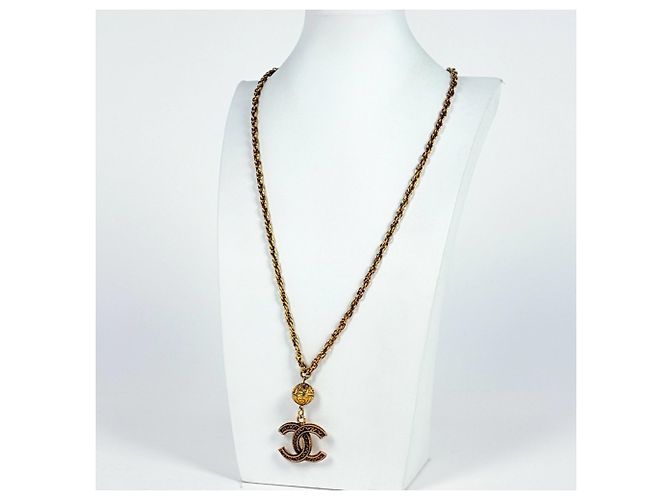 Collana Chanel placcata oro con logo Coco D'oro - vista 7