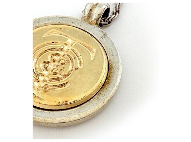 Tiffany & Co. Vintage Coin Halskette Silber Golden - Ansicht 4