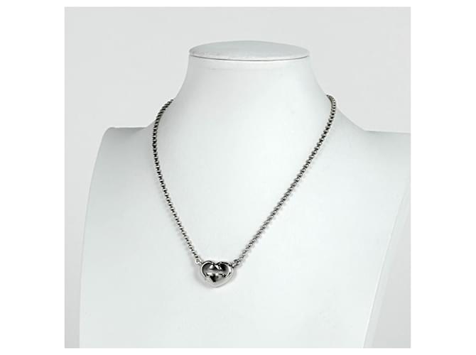 Collana Gucci Interlocking G Heart Argento - vista 5