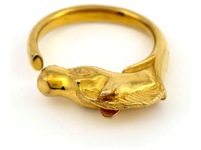 Ring Hermès Bague Cheval Cheval en Or Hermes Doré - vue 2
