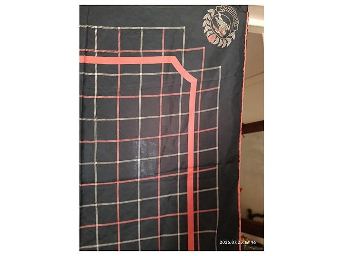 Burberry Seidenschal mit Karomuster Pink Dunkelblau - Ansicht 5