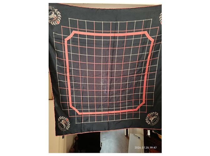 Burberry Seidenschal mit Karomuster Pink Dunkelblau - Ansicht 9