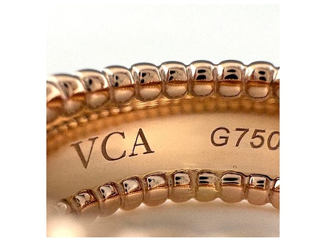 Anello Perle Signature di Van Cleef & Arpels in oro rosa - vista 4