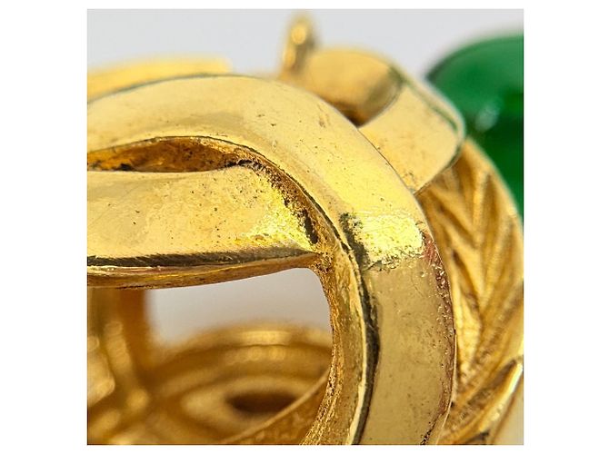 Collar Chanel Oro y Verde Dorado - vista 5