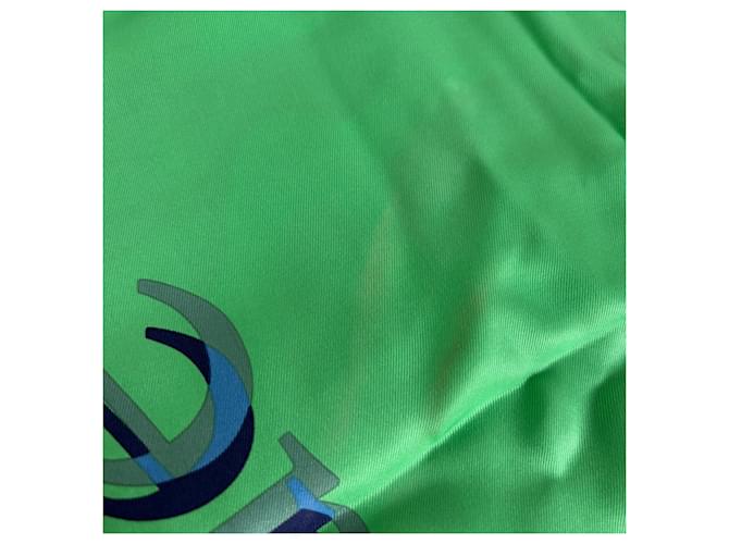 Hermès Sciarpa Hermes Carre 70 Caleche Elastic Blu Verde Giallo - vista 5