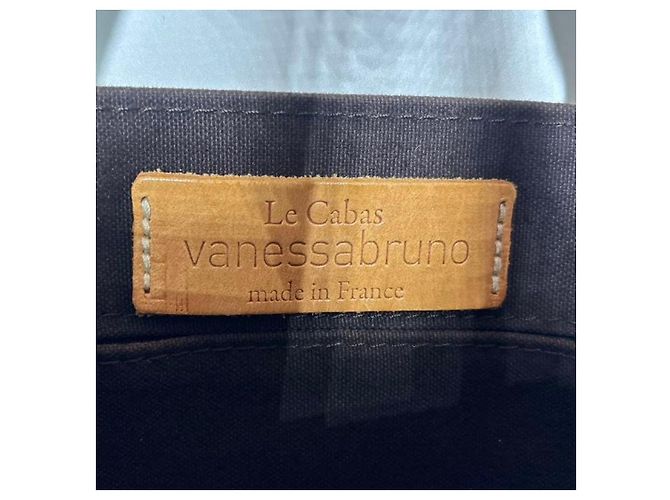 Vanessa Bruno Le Cabas Canvas-Shopper Braun mit Pailletten - Ansicht 11