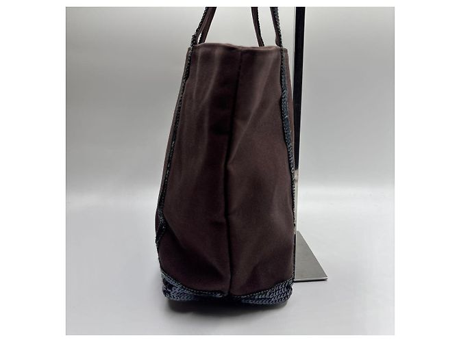 Vanessa Bruno Le Cabas Canvas-Shopper Braun mit Pailletten - Ansicht 4