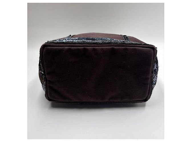 Vanessa Bruno Le Cabas Canvas-Shopper Braun mit Pailletten - Ansicht 6