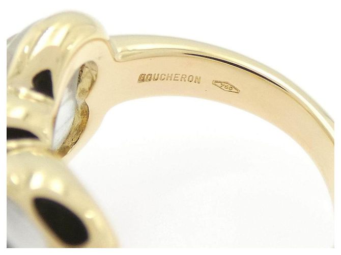 Boucheron Rock Crystal Au750 Diamond Ring Size 8 Ring Golden - Ansicht 4