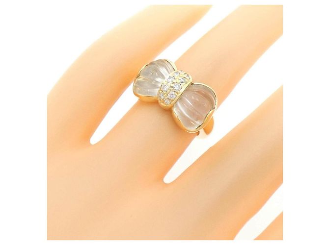 Boucheron Rock Crystal Au750 Diamond Ring Size 8 Ring Golden - Ansicht 5