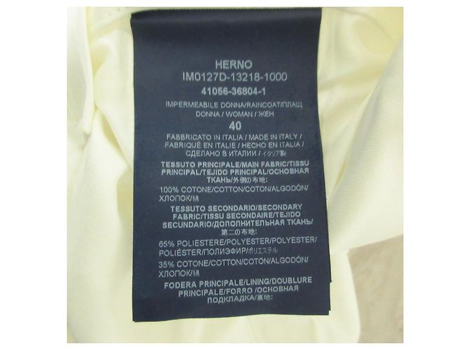 Autre Marque Abrigo con cinturón de la colección Rain de Herno Blanco - vista 14