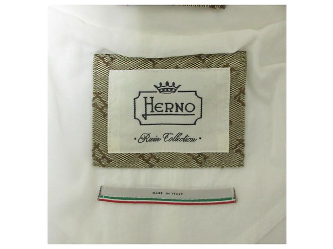 Autre Marque Abrigo con cinturón de la colección Rain de Herno Blanco - vista 3