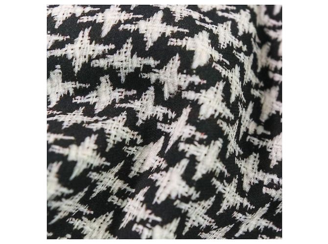 Autre Marque Comme des Garcons Houndstooth Wool Cropped Jacket Black White - view 7