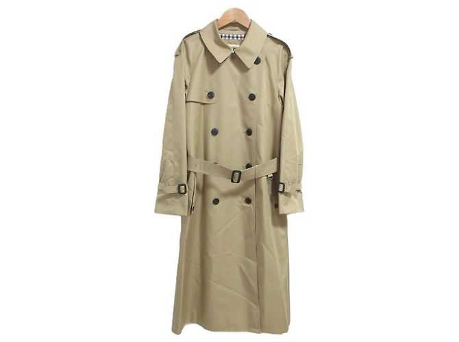 Autre Marque Sobretudo longo xadrez com cinto Aquascutum Bege - vista 3