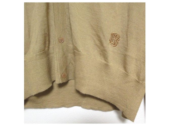 Autre Marque BLAMINK Strickjacke mit V-Ausschnitt aus Kaschmir Braun Kamel - Ansicht 3
