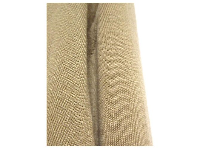 Autre Marque BLAMINK Strickjacke mit V-Ausschnitt aus Kaschmir Braun Kamel - Ansicht 4