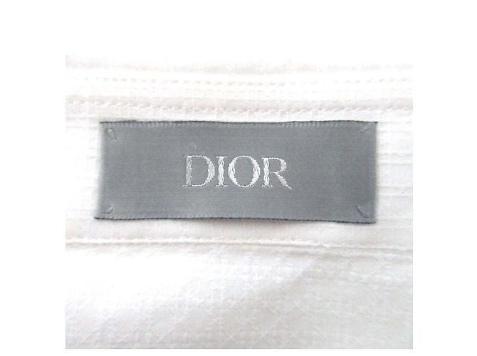 Camicia a maniche lunghe Dior Homme Cannage Bianco - vista 10