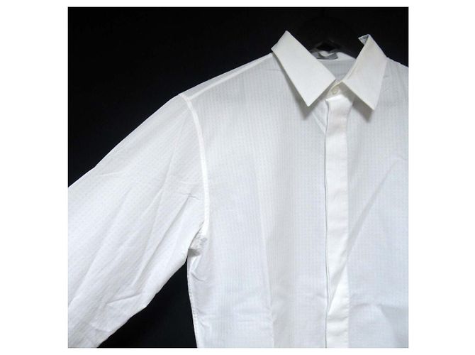 Camicia a maniche lunghe Dior Homme Cannage Bianco - vista 3