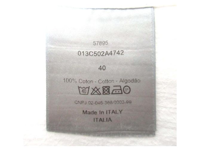Camicia a maniche lunghe Dior Homme Cannage Bianco - vista 8