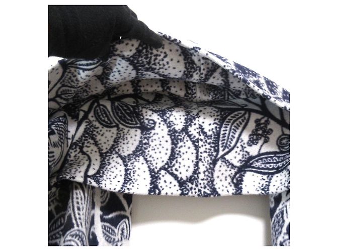 Capa de lana de angora Christian Dior Toile de Jouy Azul Azul marino - vista 8