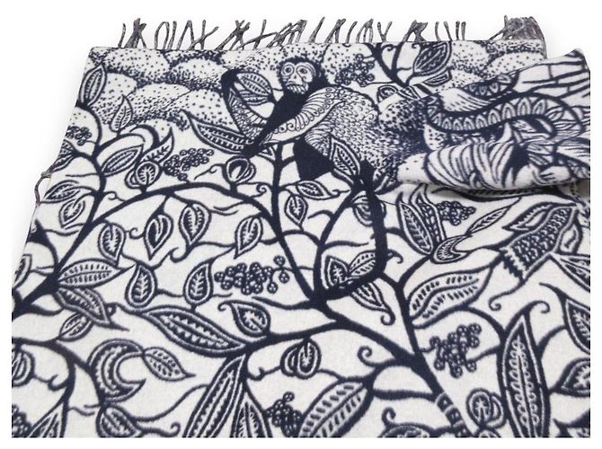 Capa de lana de angora Christian Dior Toile de Jouy Azul Azul marino - vista 9