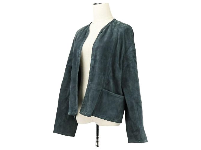 Autre Marque Chaqueta de ante de cabra GALERIE VIE Azul Azul marino - vista 2