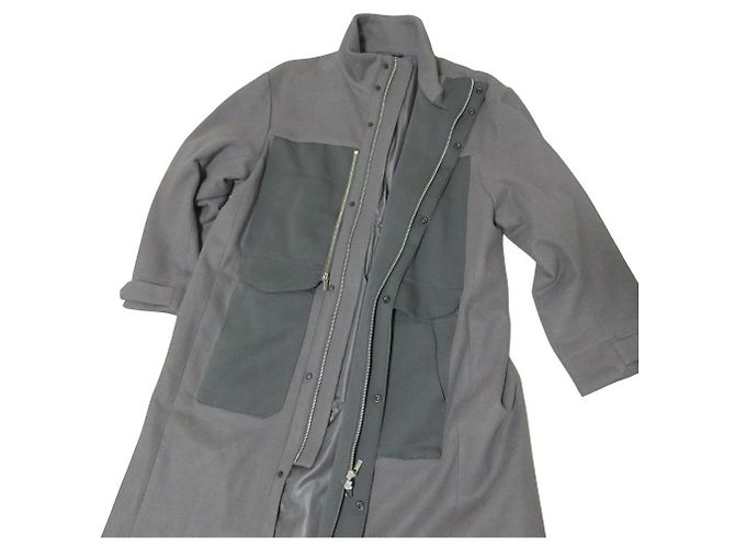 Autre Marque Cappotto con collo alto e zip ZUCCa Marrone - vista 6