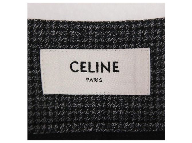 Céline Falda plisada de lana con detalle de alfiler Celine Castaño - vista 9