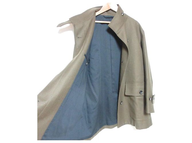 Autre Marque Abrigo de sarga de lana MARGARET HOWELL MILLED SERGE Verde Caqui - vista 3