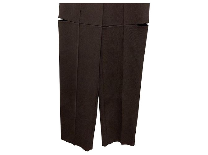 Autre Marque Fetico KNITTED SLIT TROUSERS Hose Braun Dunkelbraun - Ansicht 3