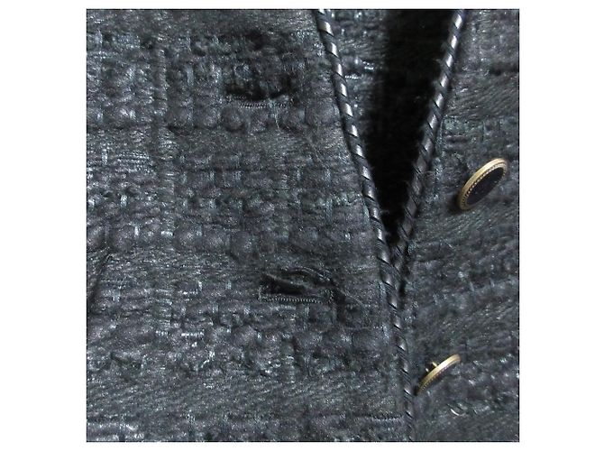 Autre Marque DES PRES Chic Tweed Vest Negro - vista 14