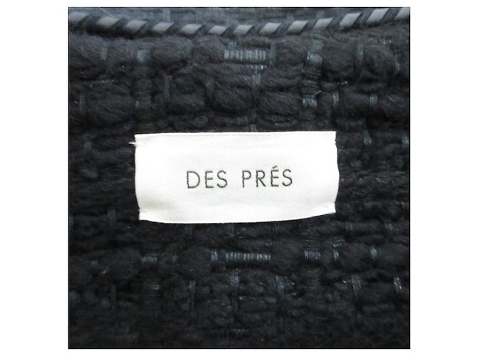 Autre Marque DES PRES Chic Tweed Vest Negro - vista 5