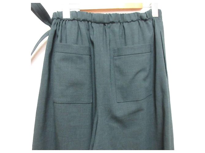 Autre Marque Pantaloni in lana con coulisse TOMORROWLAND .B Verde Cachi - vista 6