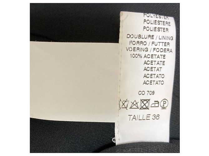Autre Marque Abrigo largo de tweed sin cuello Edward Achour Paris Negro - vista 9